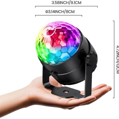 [3-Pack] Disco Ball DJ Party Lights Sound Activated with Remote Control Strobe Lamp 7 Modes Stage Light for Home Room Dance Parties Karaoke Halloween Christmas Birthday Decorations image 4