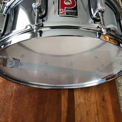 Premier snare drum chrome over steel vintage? Restored 5.5x14” image 7