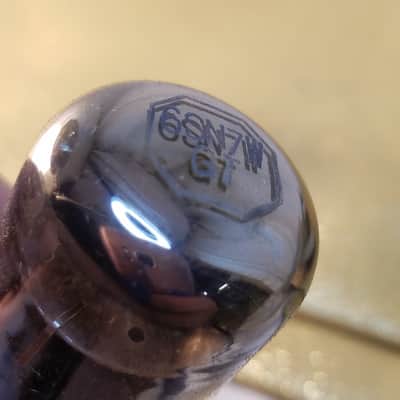 Raytheon Matched Pair (2) JAN-JRP-6SN7WGT tNOS AT1000 TESTED Vacuum Tubes military brown base dual triode 1956-1959 image 9