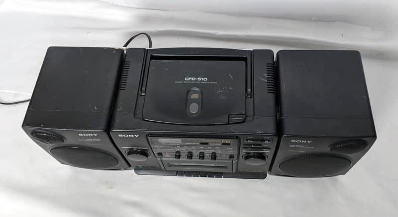 Vintage 90's Sony CFD-510 CD Radio Cassette Mega Bass Speaker | Reverb