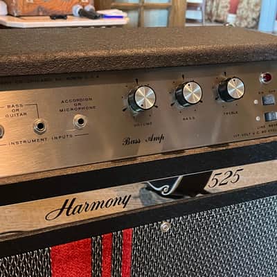 Harmony 525 Vintage Tube Guitar Amp. Original Jensen 15” Speaker. 1967 - Black image 5