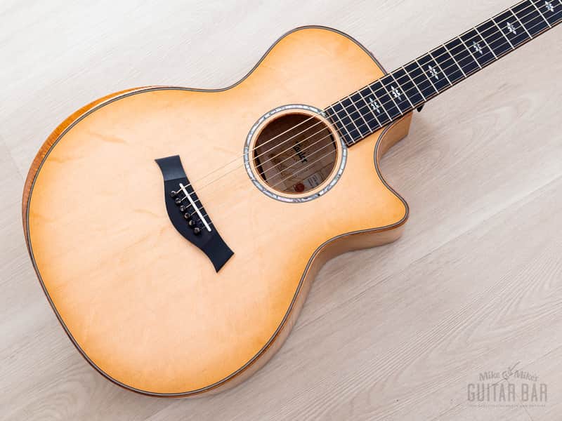 2023 Taylor Custom Grand Auditorium Acoustic Electric Guitar w/ Bearclaw Spruce, Flame Maple & Flame Koa Armrest image 1