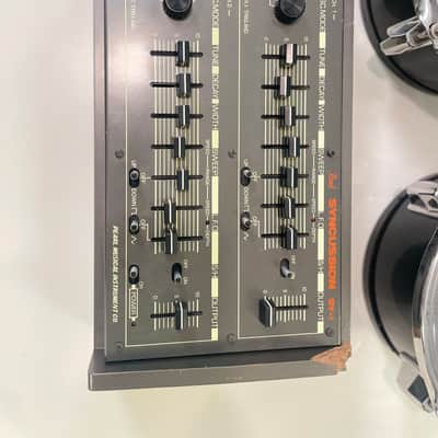 Pearl Syncussion SY-1 Late 1970s (1979) - Black with wood sides image 14