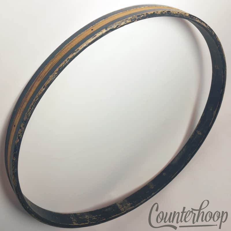 *Gretsch 14" 3-Ply Maple Wood Hoop/Rim Snare/Tom Drum Batter Vintage 40s Black* image 1
