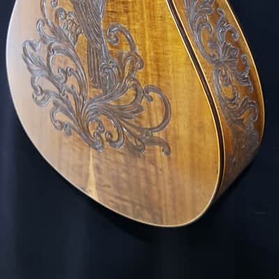 Acoustic Parlor Guitar Handmade by Blueberry Guitars Owl Motif image 13