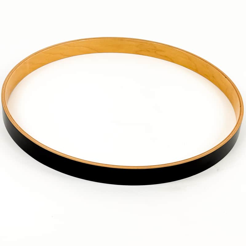 Ludwig LCEM2100XXRF 20" EVOLUTION MAPLE LACQUERED BASS DRUM HOOP - BLACK WITH NATURAL INNER FACE image 1