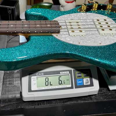 Music Man Stingray Special HH Bass 2024 - gorgeous Turquoise Sparkle bad ass w/a killer roasted maple neck. image 12