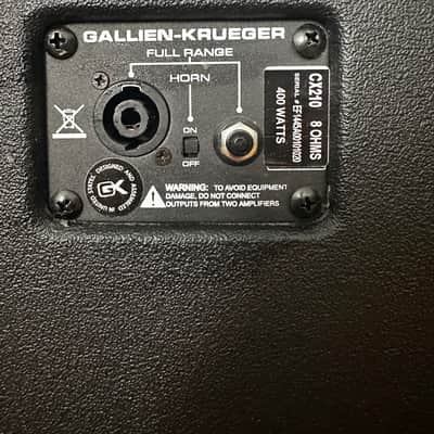 Gallien-Krueger CX210 400-Watt 2x10" 8 Ohm Bass Cabinet 2010s - Black Bild 3