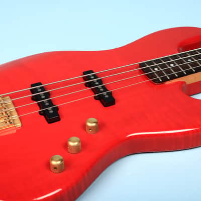 1980s Schecter USA Bass Guitar Red Dallas Era American Made image 10