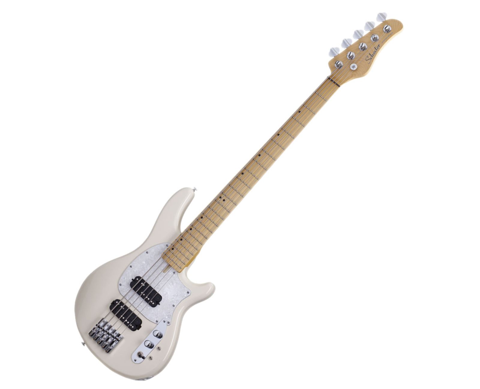 Schecter 2495 CV-5 5-String Bass w/ Maple Fretboard Ivory | Reverb