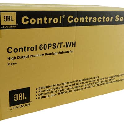 2) JBL Control 60PS/T C60 Commercial 70v White Pendant Subwoofers+Amp C60PS/T-WH image 13