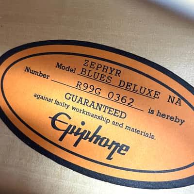 1999 Epiphone Zephyr Blues Deluxe – Natural image 12