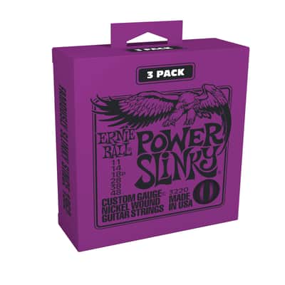 Ernie Ball 3220 3-Pack Nickel Wound Power Slinky Guitar Strings (11-48) image 1