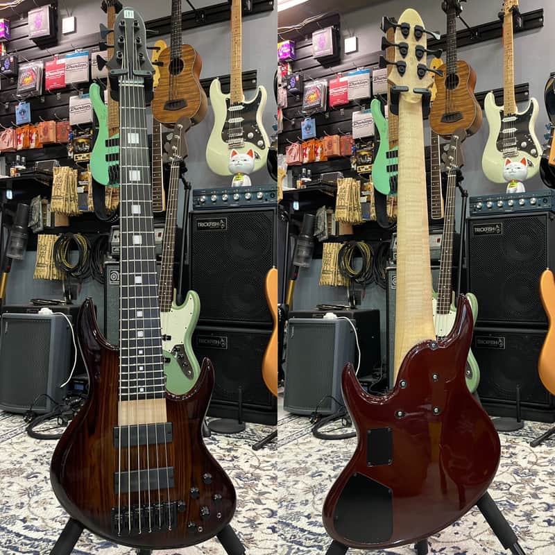 Miura Guitars U.S.A. MB-R 6st Cocopolo Top / Ash Body / Ebony Fingerboard  6 strings Hi-end Bass guitar image 1