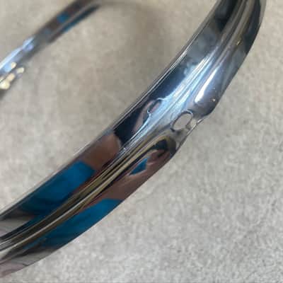 Ludwig 13” 8 hole snare drum or Tom steel hoop 70s 80s - Chrome image 4