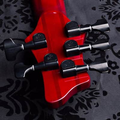 Wolf 5 String Jazz Bass Transparent Red Bass 2016 w/ Gigbag image 10