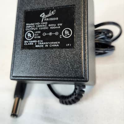 Fender OEM Amp Can Power Supply, 15VDC, 400ma, (+, Barrel Tip image 2