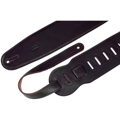 M4GF-DBR Sangle pour basse Cuir rembourée dos daim 9 cm Dark Brown Levy s image 2