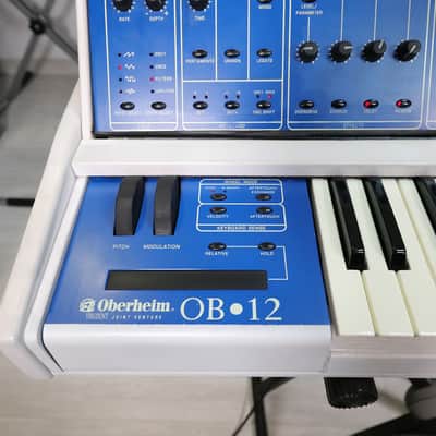 Oberheim OB-12 with custom tilting wood case image 5