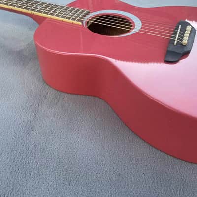 Pink 36 Inch Luna Folk Acoustic Guitar, Spruce Top Body, Mahogany Neck image 11