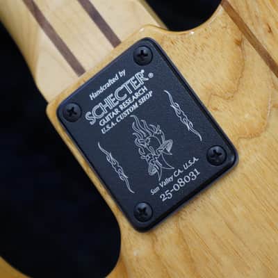 Schecter USA CUSTOM SHOP Michael Anthony Koa Top 4-String Electric Bass Guitar w/ Black Tolex Hard Case image 2