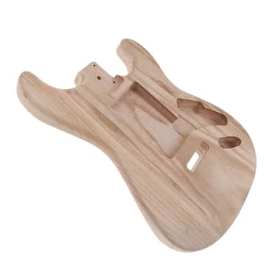 Solid Poplar Wood Strat Style Guitar Unfinished Body image 4