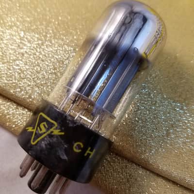 Sylvania 0% perfect Matched Pair (2) 6SN7GTB tNOS AT1000 TESTED Vacuum Tubes T9 Tall glass Chrome top angled T plate dual triode 1956-1957 image 12
