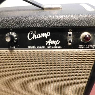 1966 Fender Champ Amp Blackface 6 Watt 1x8" Electric Guitar Amplifier ! image 3