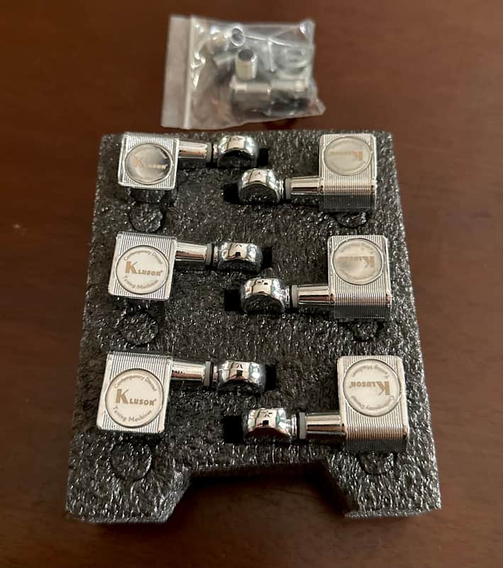 Kluson KL-3801C 3x3 Contemporary Locking Tuners - 19:1 2010s - Chrome image 1