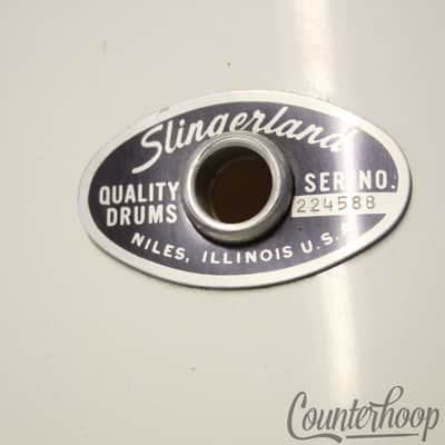 Slingerland 14x10" White Gloss Pearl Tom Drum 3Ply Chrome Sound King Vintage 70s image 2