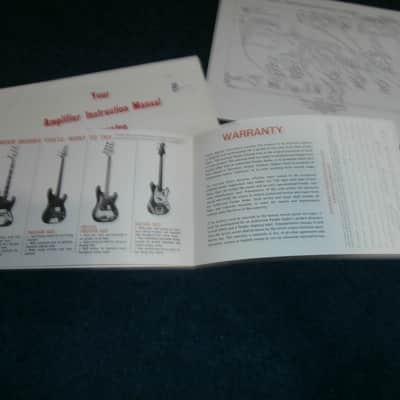 Vintage 1972 Fender Bassman 50 Amplifier Owners Manual w/ Schematic, Envelope! image 8