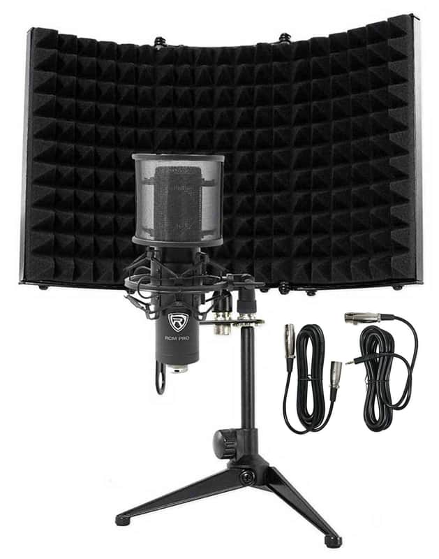 Rockville RCM PRO Studio/Recording Podcast Condenser Microphone+Isolation Shield image 1