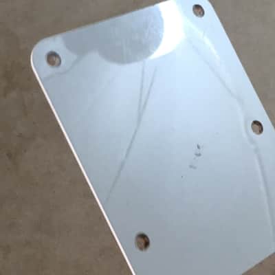 Vintage Fender Guitar Back Plate Tremolo Cover Strat 1 Ply Parchment NOS Relic image 6