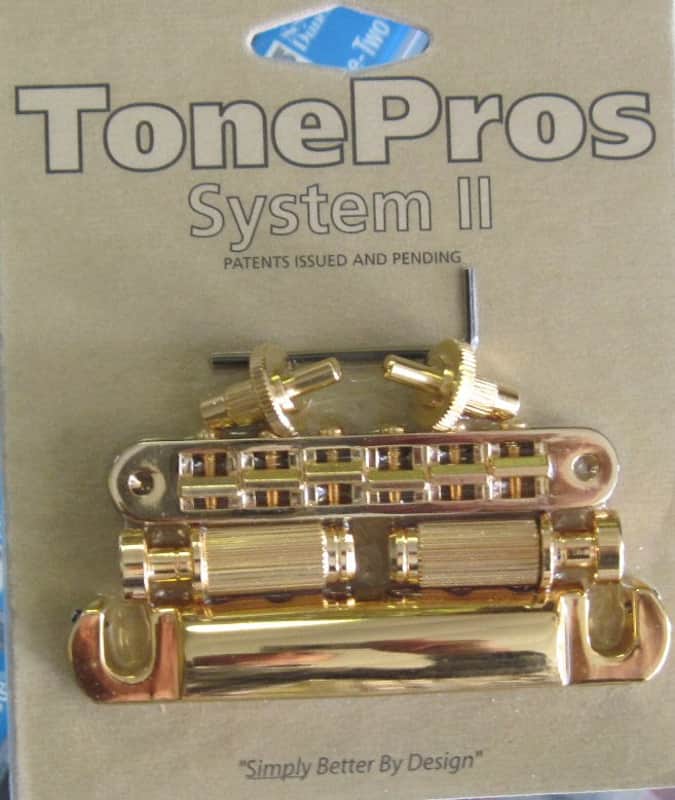 TonePros LPS02-G Standard Tuneomatic/Tailpiece Set Gold image 1