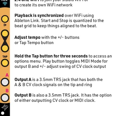 CIRCUIT HAPPY ML:2m CLOCK GENERATOR WITH ABLETON LINK : BRAND NEW :  [DETROIT MODULAR] image 2