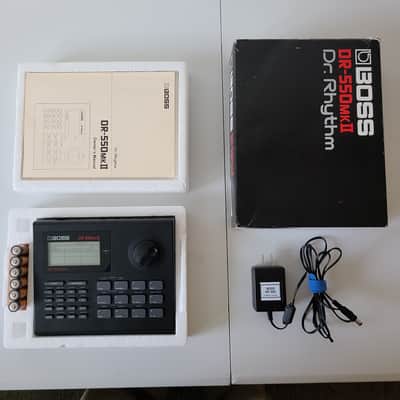Boss DR-550 MkII Dr. Rhythm with power adapter, manual, and box