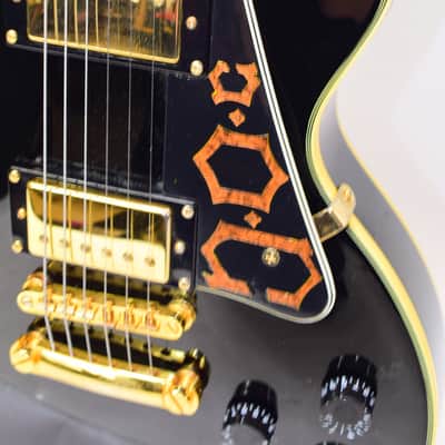 2008 Epiphone Les Paul Custom Electric Guitar, Ebony w/ Case image 5
