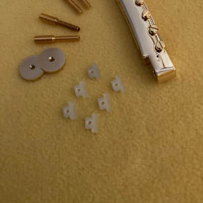 Gibson PBBR-020 ABR-1 “Wired” Tune-O-Matic Bridge 24K Gold plated with Brass and Nylon Saddles.- 2025 image 2