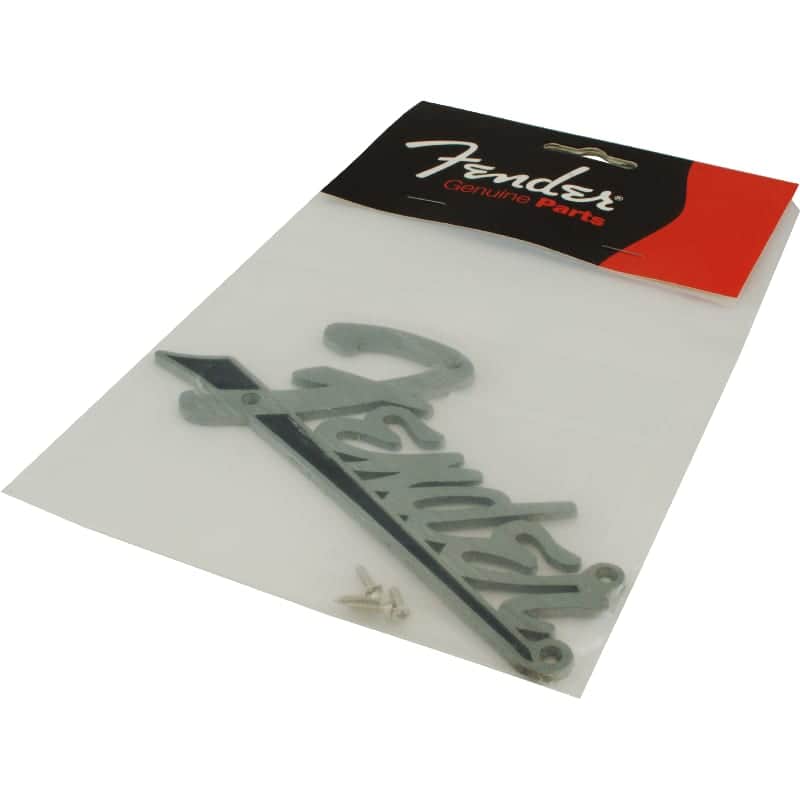 Logo - Fender, Flat, silver with accent color, Accent Color: Black image 1
