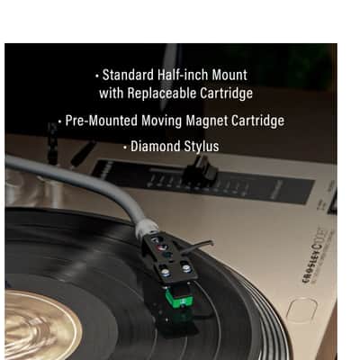 Crosley C100BT 2-Speed Bluetooth Turntable Record Player- Black-NEW image 4