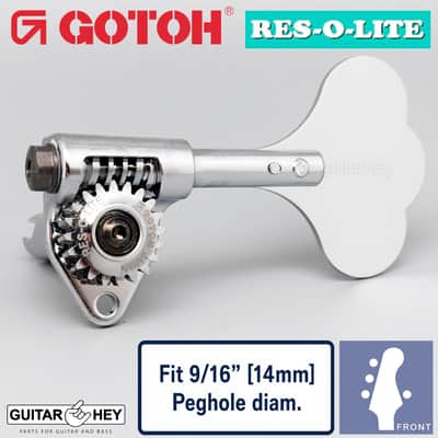 NEW Gotoh GRL510C-9 Bass L3+R1 Tuners SET 9/16" [14mm] RES-O-LITE - CHROME image 1