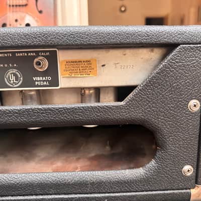 Fender Bandmaster 1965 piggyback. Head+cab 2X12 blackface image 5
