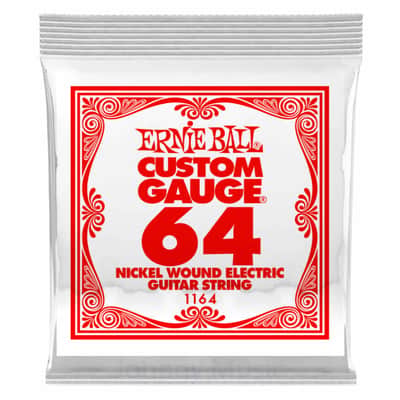 .064 Custom Gauge Electric Guitar Single String Nickel Plated Wound On Tin Plated Steel Hex Core image 1