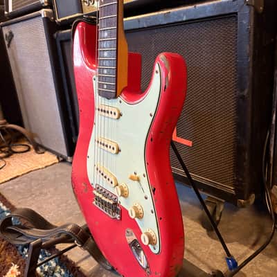 Fender Custom Shop Michael Landau '63 Stratocaster Relic 2013 - Present - Fiesta Red over 3-Color Sunburst image 11