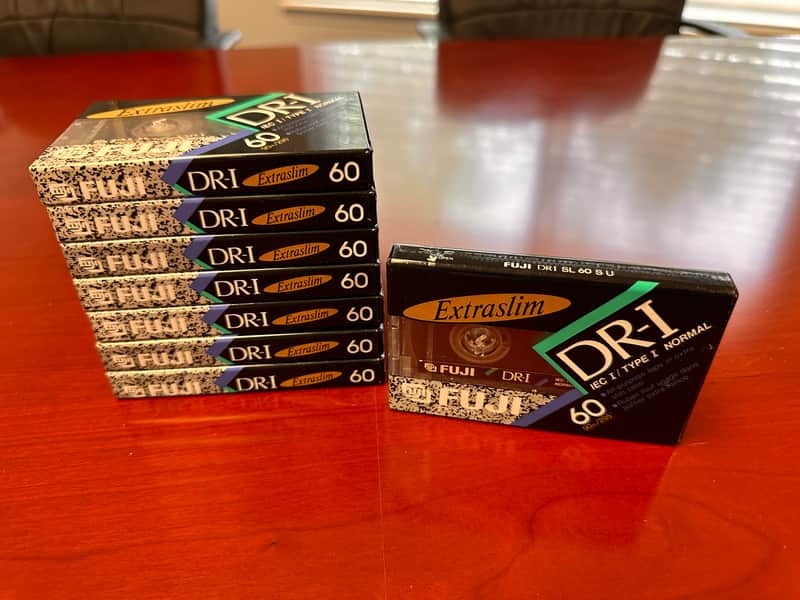 Fuji DR-I Type I 60 Mins Extraslim Normal Bias NOS [[Sealed New!]] - Lot of 8 + BONUS image 1