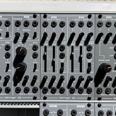Behringer System 100 Clone with TipTop Audio Mantis Case and Carry Backpack System 100 Full Build 2025 - Gray image 13