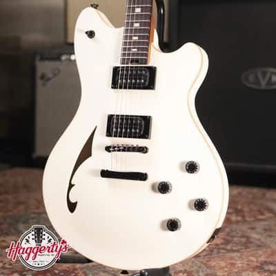 EVH SA-126 Standard Semi-Hollow Electric Guitar - Satin Vintage White image 1