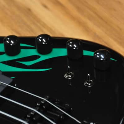 Warwick Corvette $$ Special Edition Tribal Black and Green image 8