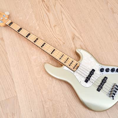 2017 Fender American Elite Jazz Bass V 5 String Near Mint Champagne w/ Case & Tags image 11