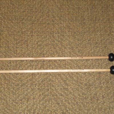ONE pair new old stock (with packaging) Encore Mallets by Dan Lidster 103B, Oval Hard Rubber Black HEAD (unwound) /  Birch Dowel HANDLES, from around 2019, made in USA image 5
